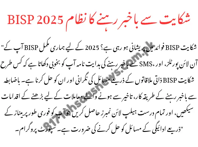 BISP Complaint Tracking System 2025