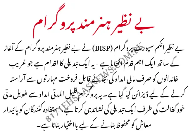 Benazir Hunarmand Program