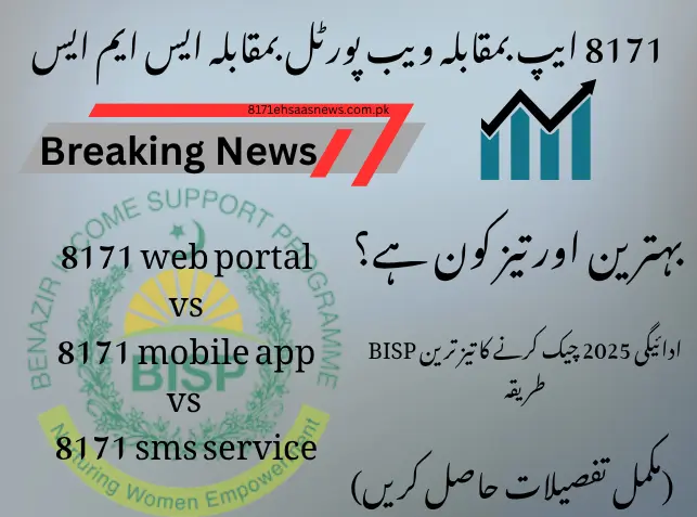8171 App vs Web Portal vs SMS Fastest Way to Check BISP Payment, The Best Guide 2025